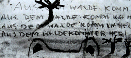 aus dem Walde, 2008, 9cm x 20cm, Kohle, Kreide, Papier